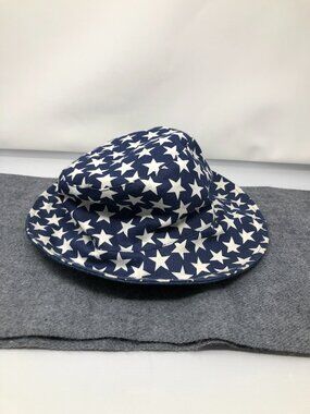 Women's Navy Blue Bucket Hat with White Stars